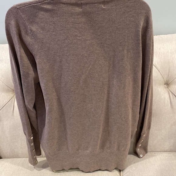 CHELSEA & THEODORE button down soft knit jacket cardigan with pockets long sz XL - Picture 8 of 16